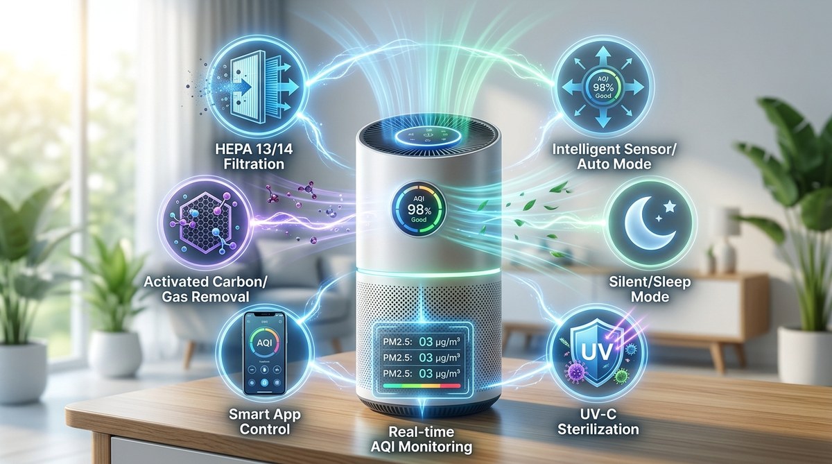 7 Key Features to Look for in an Air Purifier in 2026